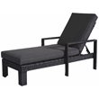 Bora Bora Two-Tone Wicker Rattan Chaise Lounge in Charcoal Cushion