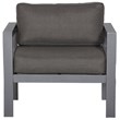 Cabo Club Chair Gray Aluminum Frame in Charcoal Cushion