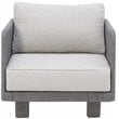 Cancun Aluminum Deep Seating Set with Dark Gray Rope in Silver Cushion