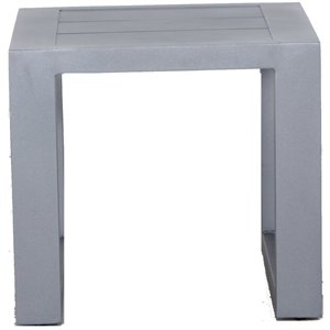 Paris Outdoor Aluminum Frame Grey End Table