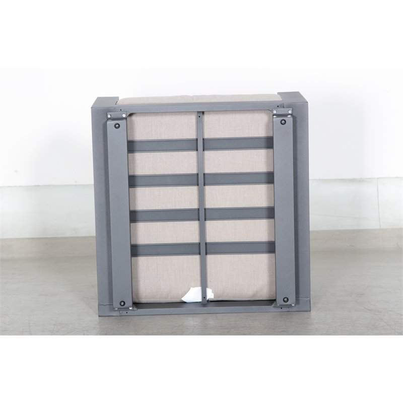 Paris Club Chair Gray Aluminum Frame in Taupe Cushion