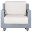 Paris Club Chair Gray Aluminum Frame in Taupe Cushion