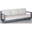 Paris Sofa Gray Aluminum Frame in Taupe Cushion