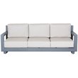 Paris Sofa Gray Aluminum Frame in Taupe Cushion