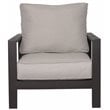 Atlantis Aluminum Frame Sofa and Club Chair Set in Brown/Silver Cushion