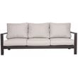 Atlantis Aluminum Frame Sofa and Club Chair Set in Brown/Silver Cushion