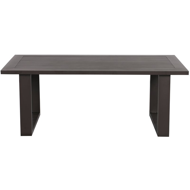 Atlantis Aluminum Frame Sofa and Club Chair Set in Brown/Silver Cushion