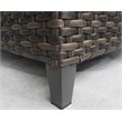 Barbados 5-PC Two-Tone Wicker Sectional Set with Club Chair in Charcoal Cushion