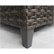 Barbados 7-PC Two-Tone Wicker Sectional Set with Club Chair in Charcoal Cushion