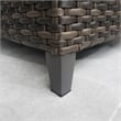 Barbados 2-PC Two-Tone Dark Gray/Light Gray Wicker Loveseat in Charcoal Cushion