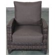 Barbados Two-Tone Dark Gray/Light Gray Wicker Sofa Set in Charcoal Cushion