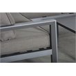 Cabo 4-PC Deep Seating Set Gray Aluminum Frame in Charcoal Cushion