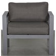 Cabo 4-PC Deep Seating Set Gray Aluminum Frame in Charcoal Cushion