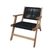 Teva Furniture Wooden Venice Club Chair Seating Set with Dark Grey Rope Weave