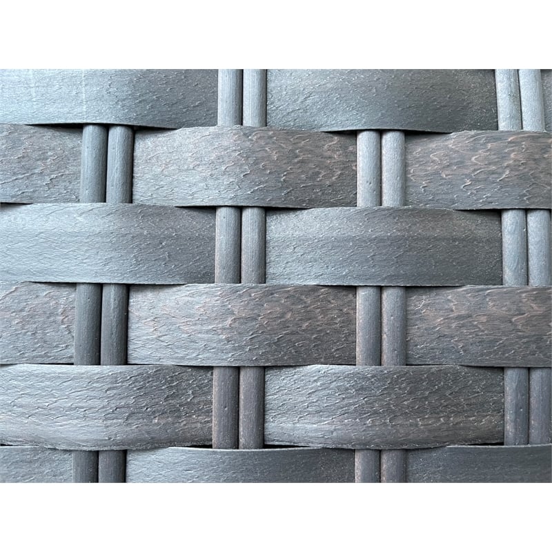 Teva Furniture Wicker/Rattan Belize Club Chair in Dark Charcoal Gray