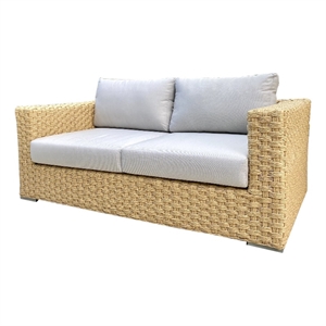 teva furniture malibu wicker love seat with cushion