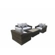 Teva Furniture Monterey Wicker / Rattan Loveseat Set with Cushion in Brown/Beige