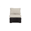 Santa Monica Middle Sectional Piece in Espresso Brown Frame with Beige Cushion
