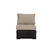 Santa Monica Middle Sectional Piece in Espresso Brown Frame with Wheat Cushion