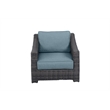Bora Bora Two-Tone Wicker Rattan Club Chair in Spa Cushion