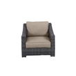 Bora Bora Two-Tone Wicker Rattan Club Chair in Wheat Cushion