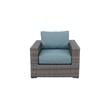 Bali Silver/Gray Two-Tone Wicker Club Chair in Spa Cushion