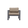 Cabo Club Chair Gray Aluminum Frame in Wheat Cushion