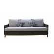 Teva Patio Furniture Napa Brown/Beige Wicker Sofa with Silver Grey Cushion