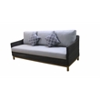 Teva Patio Furniture Napa Brown/Beige Wicker Sofa with Silver Grey Cushion