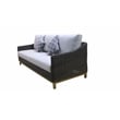 Teva Patio Furniture Napa Brown/Beige Wicker Sofa with Silver Grey Cushion