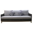 Teva Patio Furniture Napa Brown/Beige Wicker Sofa with Silver Grey Cushion