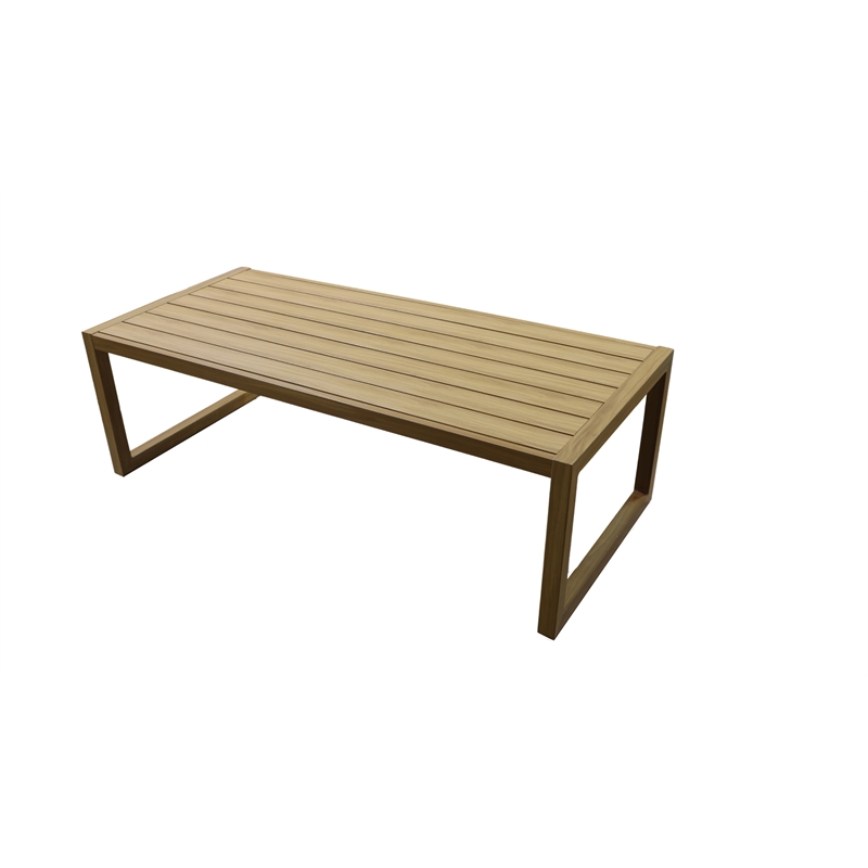 Teva Patio Furniture Napa PE Wicker Coffee Table in Brown