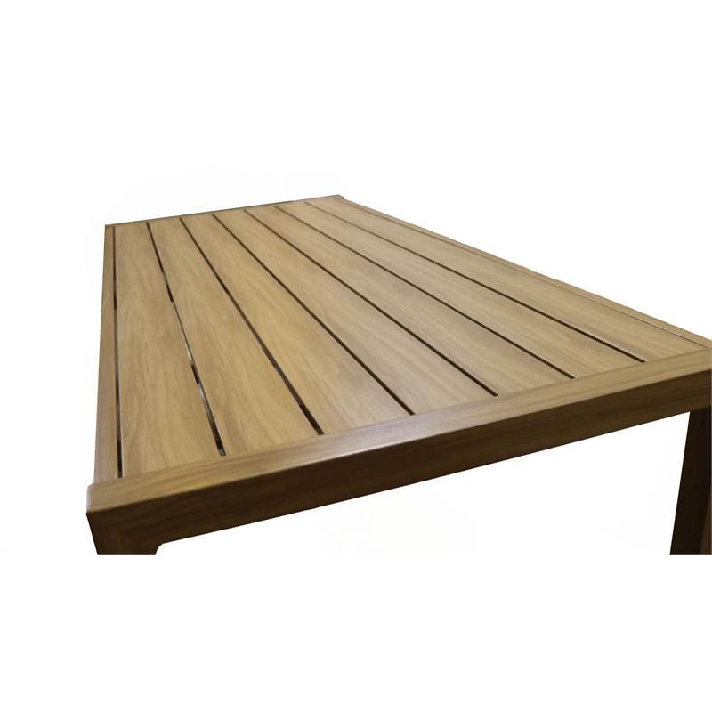 Teva Patio Furniture Napa PE Wicker Coffee Table in Brown