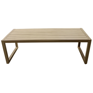 Teva Patio Furniture Napa PE Wicker Coffee Table in Brown