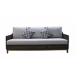 Teva Patio Furniture Napa PE Wicker Sofa Seating Set in Brown with Cushion
