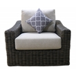 Teva Patio Furniture Catalina Club Chair with Two Tone Brown/Beige PE Wicker