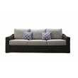 Teva Patio Furniture Catalina Sofa Set with Two Tone Brown/Beige PE Wicker