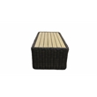 Teva Patio Furniture Catalina Love Seat Set with Two Tone Brown/Beige PE Wicker