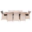 Teva Furniture Hawaii PE Wicker 3 Tone Grey/Off White/Beige Dining Set