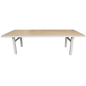 Teva Furniture Hawaii Gray Aluminum Frame Dining Table with Tan Top