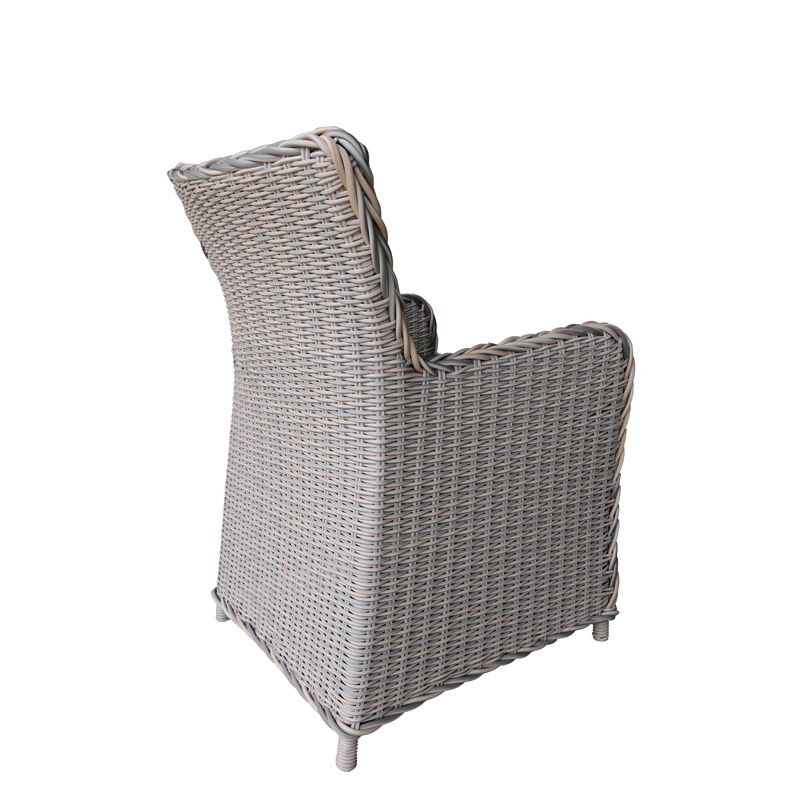 Teva Furniture Hawaii PE Wicker Gray/Off White/Beige Set Of 2 Dining Chairs