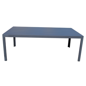 Teva Furniture Venice Aluminum Extendable Dining Table in Gray