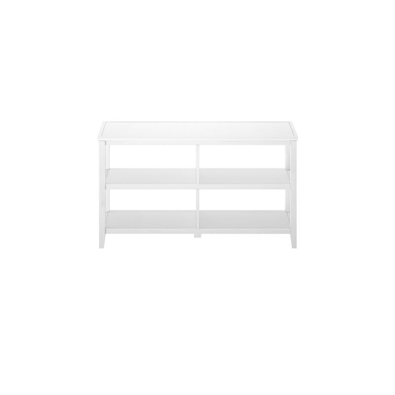 New Ridge Home Goods 2-tier Low Traditional Wooden Bookcase in White