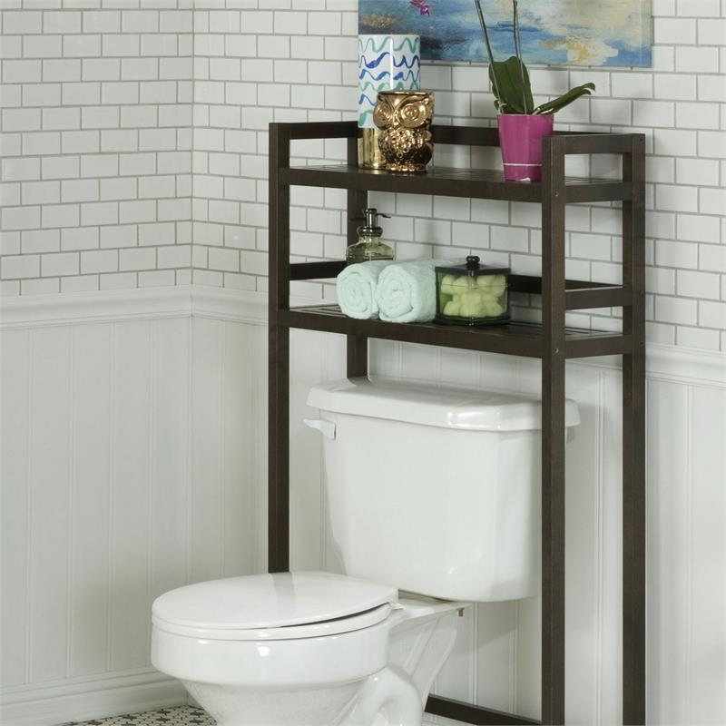 New Ridge Home Goods Dunnsville 2-tier Solid Wood Space Saver in Espresso