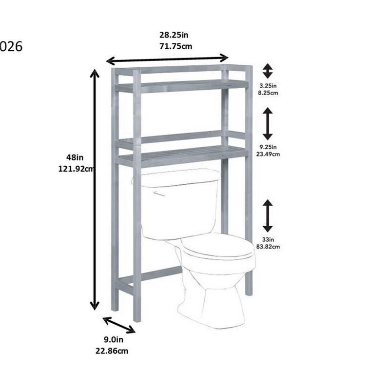 New Ridge Home Goods Dunnsville 2-tier Solid Wood Space Saver in Espresso