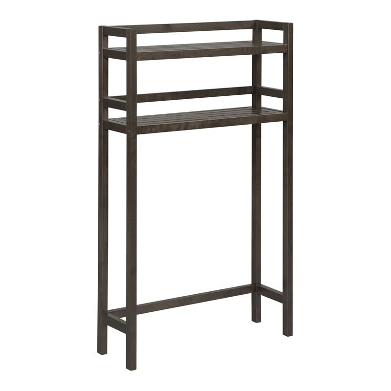 New Ridge Home Goods Dunnsville 2-tier Solid Wood Space Saver in Espresso