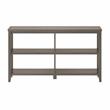 New Ridge Home Goods 2-tier Low Traditional Wooden Bookcase in Washed Gray