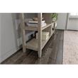 New Ridge Home Goods 2-tier Low Traditional Wooden Bookcase in Washed Gray