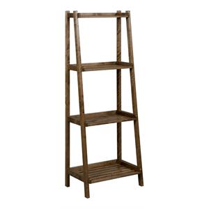 new ridge home goods dunnsville 4-tier wood ladder shelf bookcase in chestnut