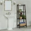 New Ridge Home Goods Dunnsville 4-tier Wood Ladder Shelf Bookcase in Espresso